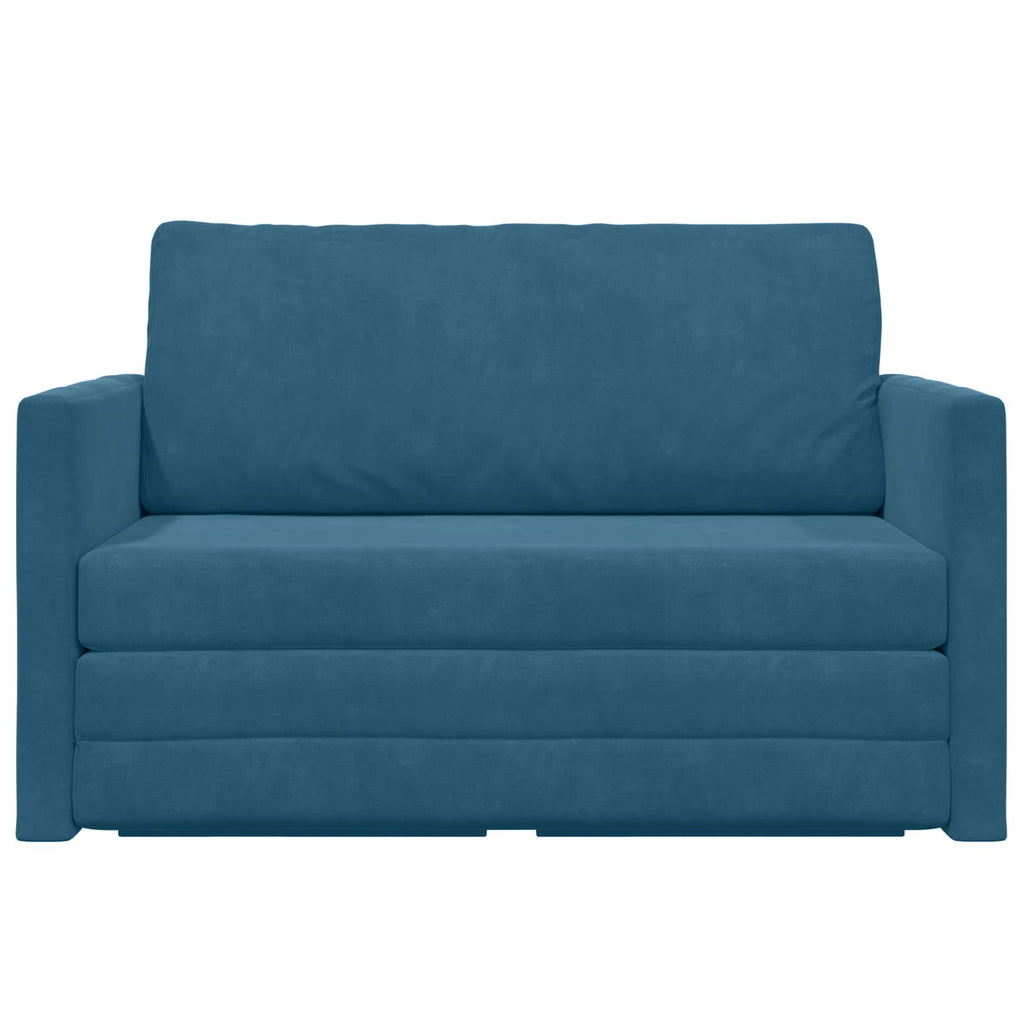 Schlafsofa Blau 124 x 71 x 78 cm Samt