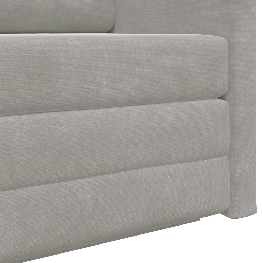 Schlafsofa Hellgrau 124 x 71 x 78 cm Samt