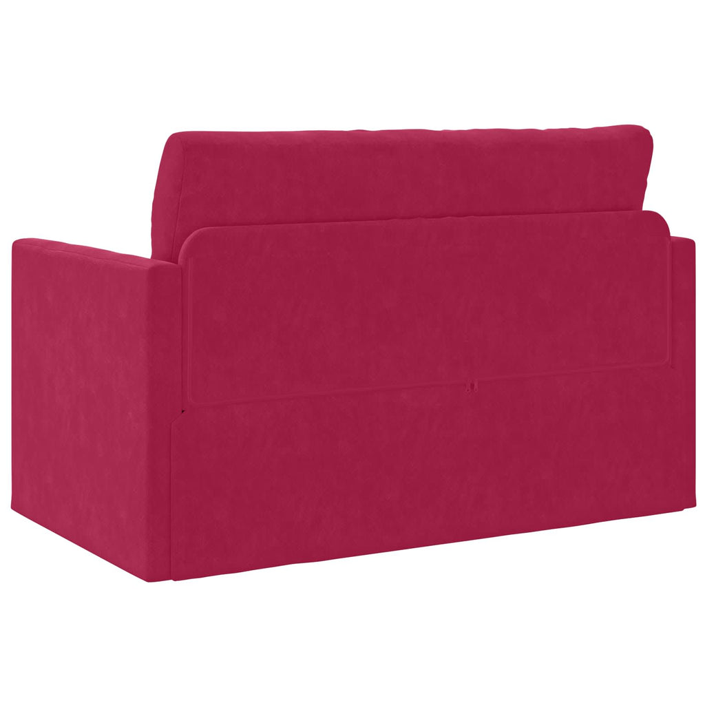 Schlafsofa Weinrot 124 x 71 x 78 cm Samt
