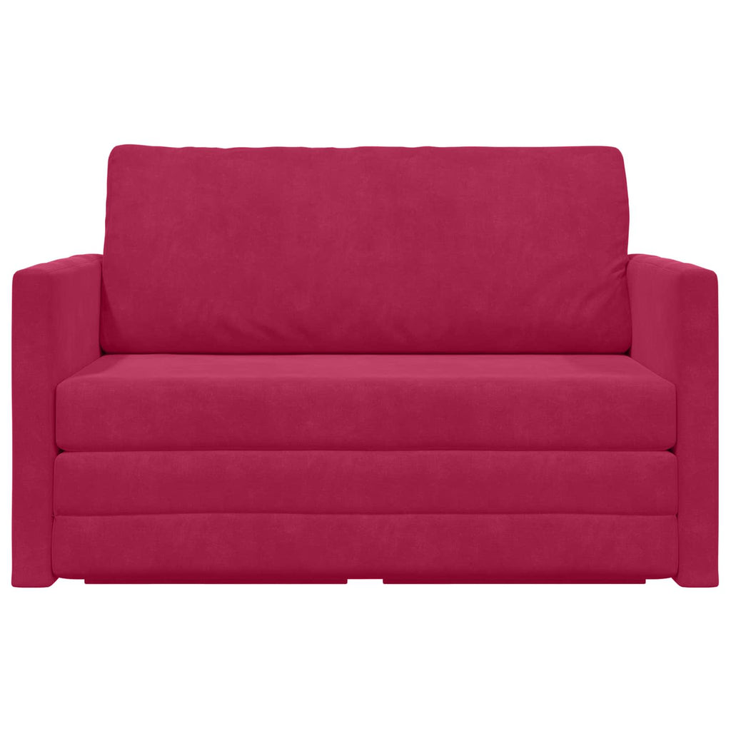 Schlafsofa Weinrot 124 x 71 x 78 cm Samt