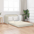 Schlafsofa Creme 124 x 71 x 78 cm Samt