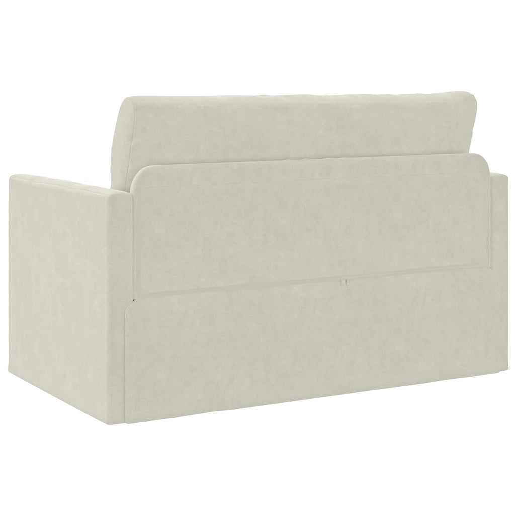 Schlafsofa Creme 124 x 71 x 78 cm Samt