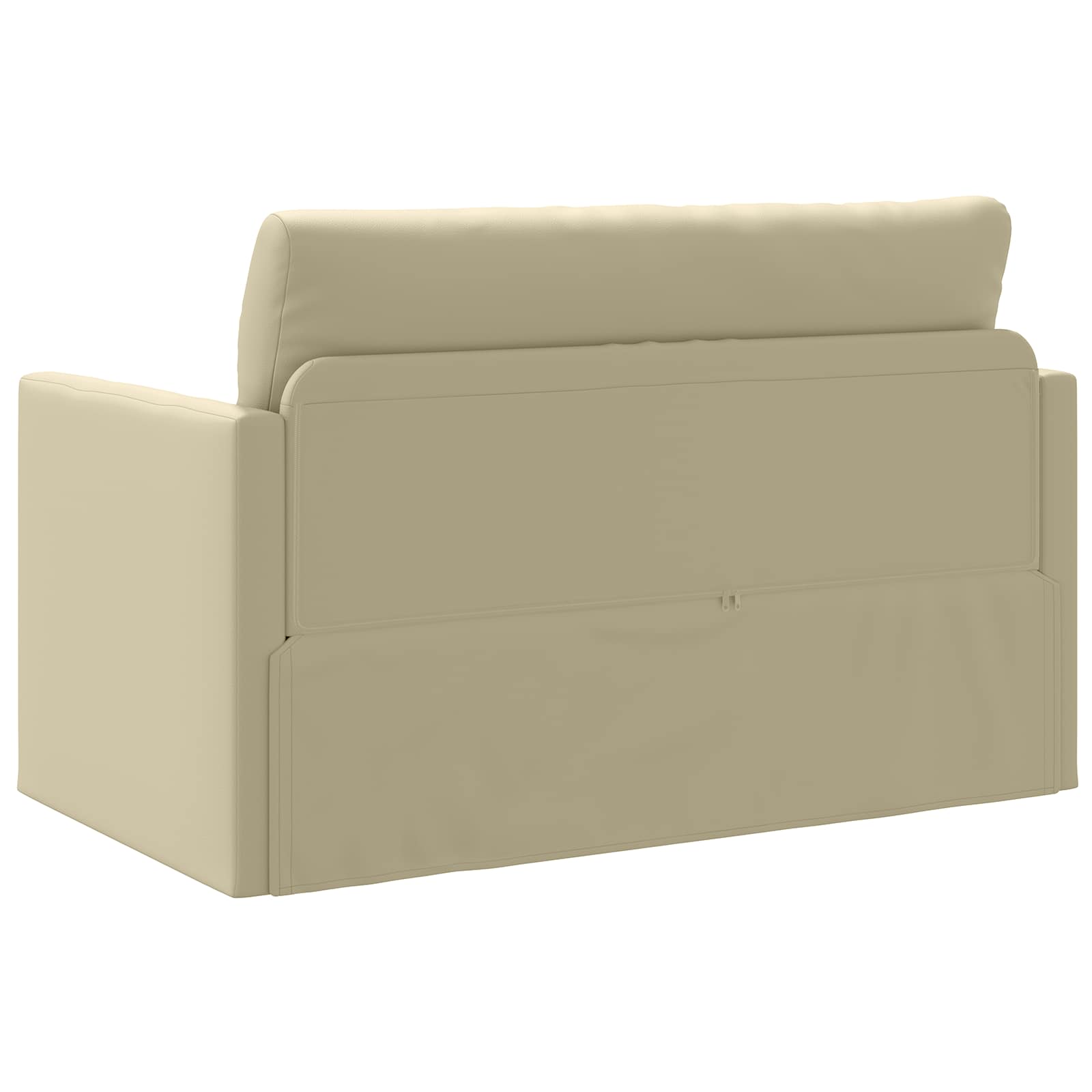 Schlafsofa Creme 124 x 71 x 78 cm Kunstleder
