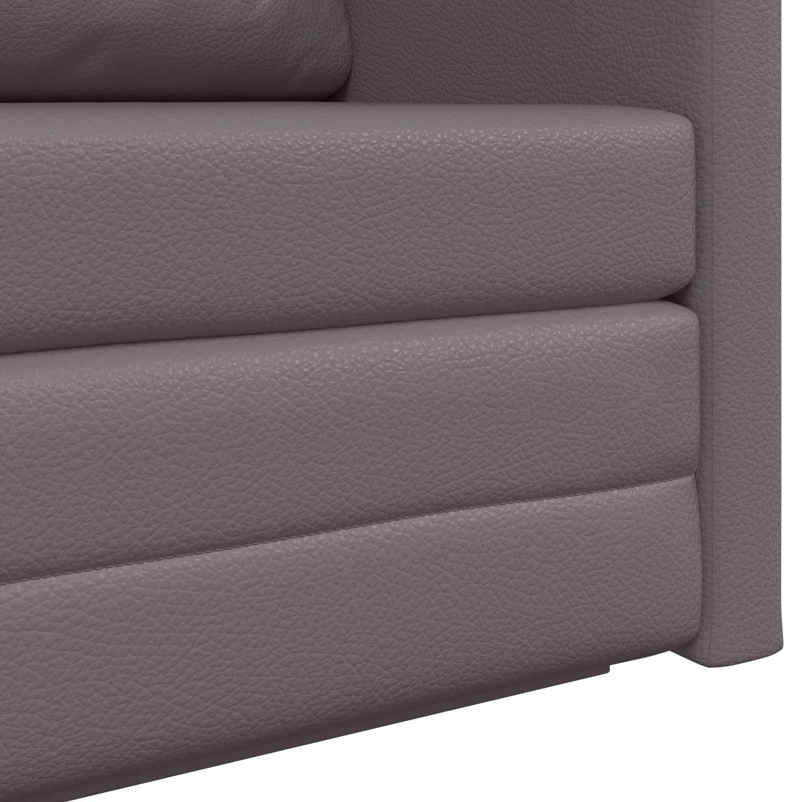 Schlafsofa Grau 124 x 71 x 78 cm Kunstleder