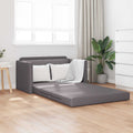 Schlafsofa Grau 124 x 71 x 78 cm Kunstleder