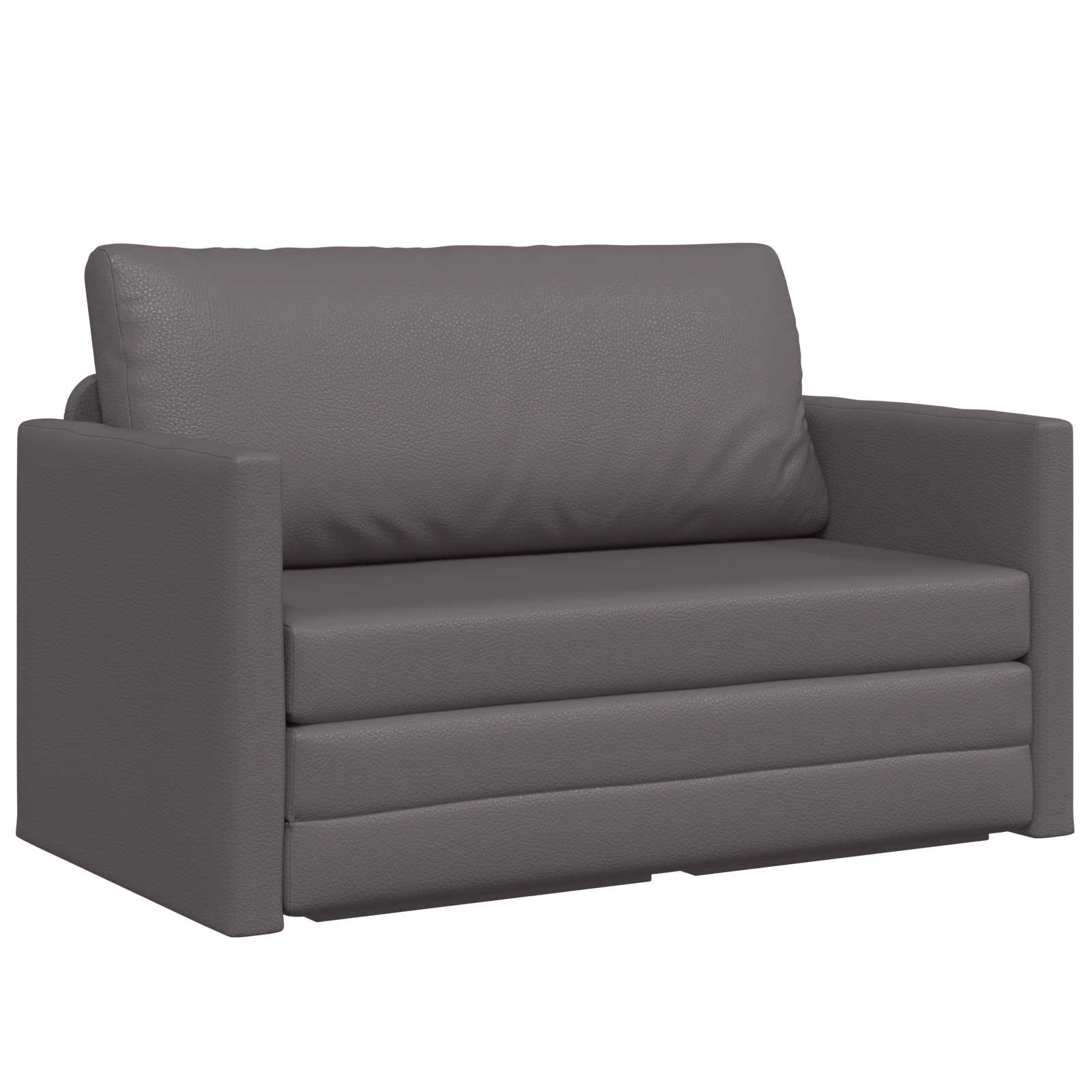Schlafsofa Grau 124 x 71 x 78 cm Kunstleder