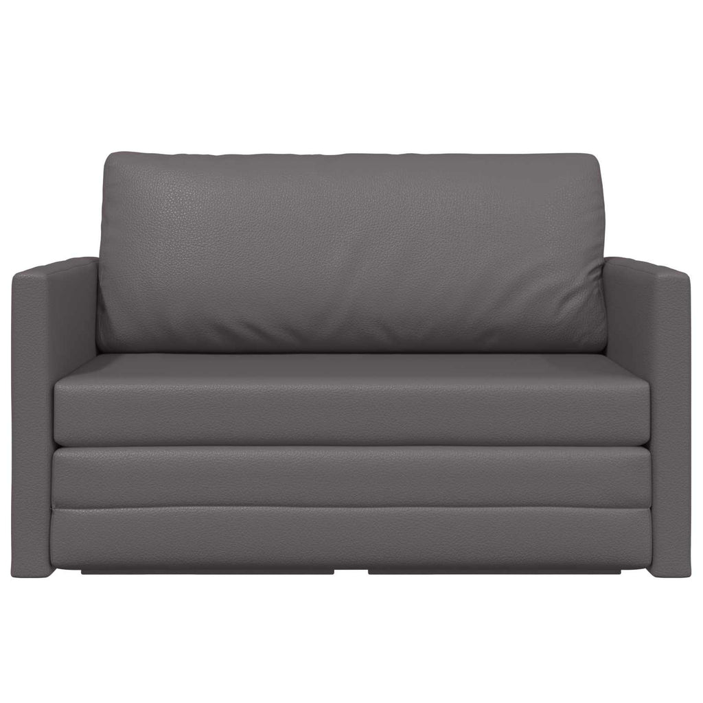 Schlafsofa Grau 124 x 71 x 78 cm Kunstleder
