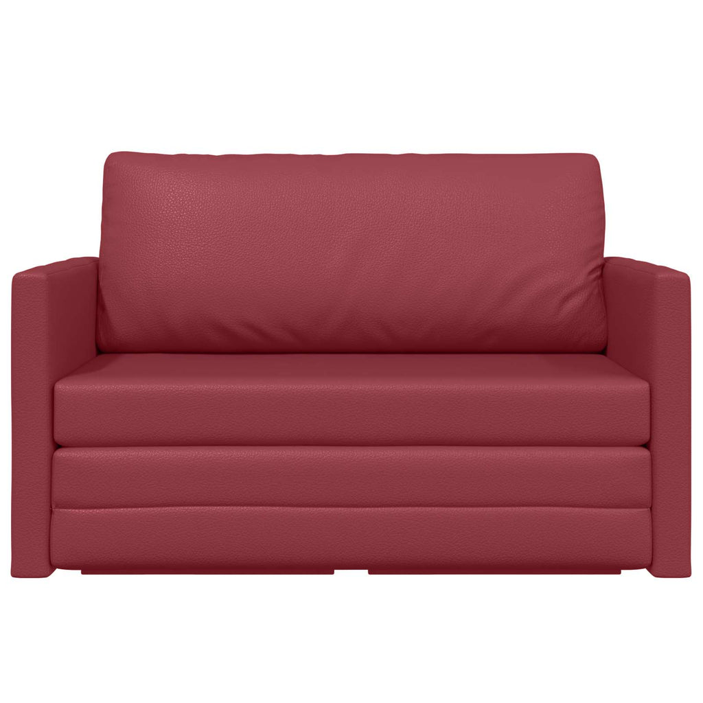 Schlafsofa Weinrot 124 x 71 x 78 cm Kunstleder