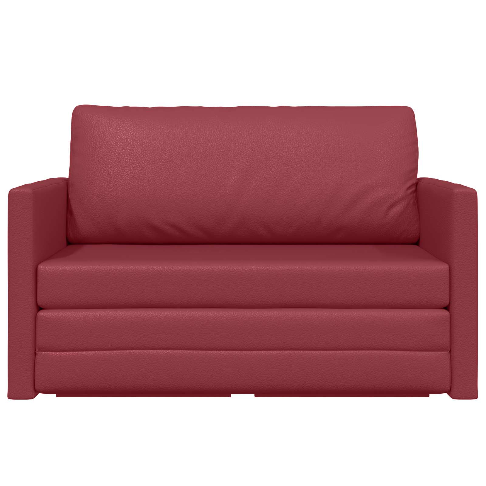 Schlafsofa Weinrot 124 x 71 x 78 cm Kunstleder