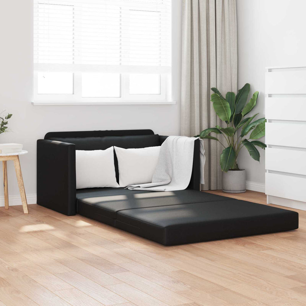 Schlafsofa Schwarz 124 x 71 x 78 cm Kunstleder