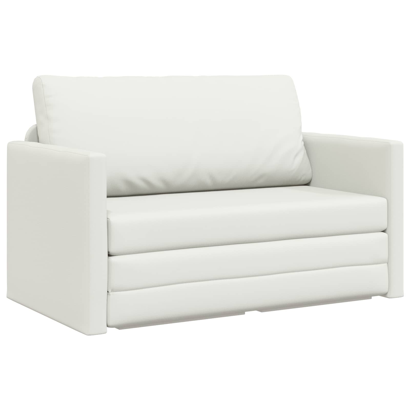 Schlafsofa Weiß 124 x 71 x 78 cm Kunstleder