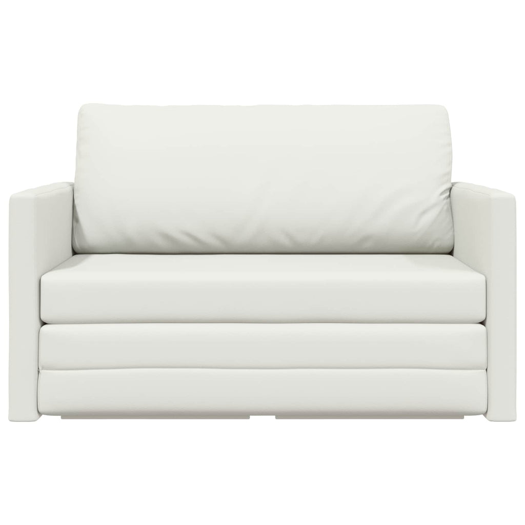 Schlafsofa Weiß 124 x 71 x 78 cm Kunstleder
