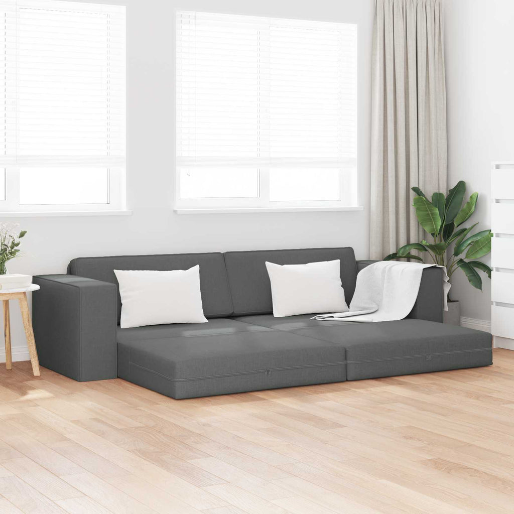 Schlafsofa Dunkelgrau 245 x 78 x 77 cm Stoff