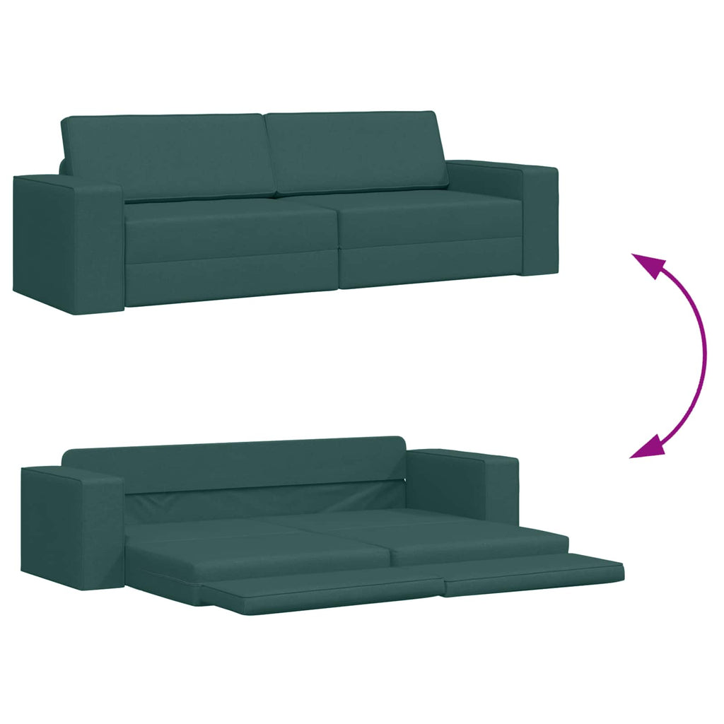 Schlafsofa Dunkelgrün 245 x 78 x 77 cm Stoff