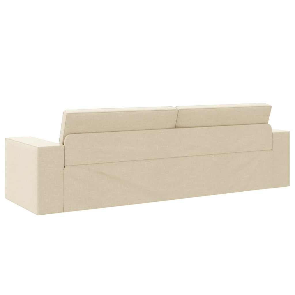 Schlafsofa Creme 245 x 78 x 77 cm Stoff