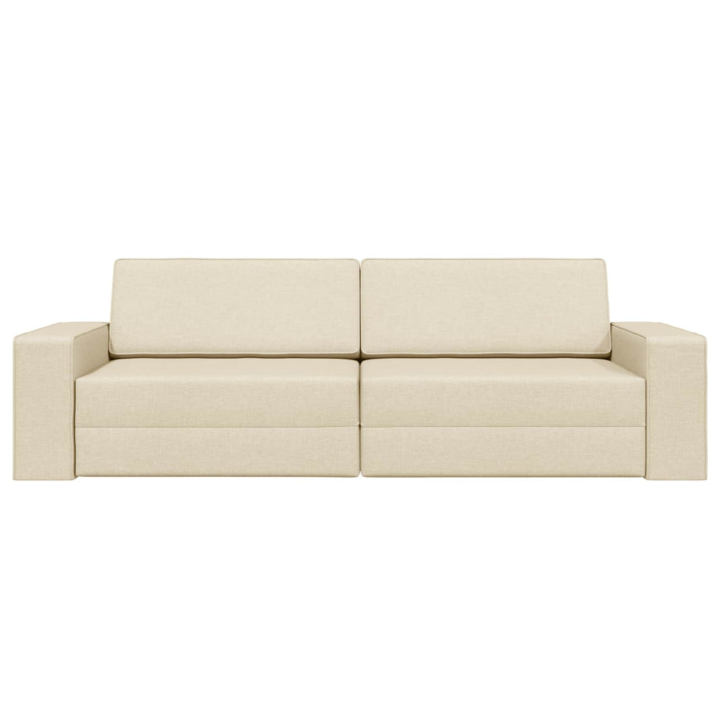 Schlafsofa Creme 245 x 78 x 77 cm Stoff