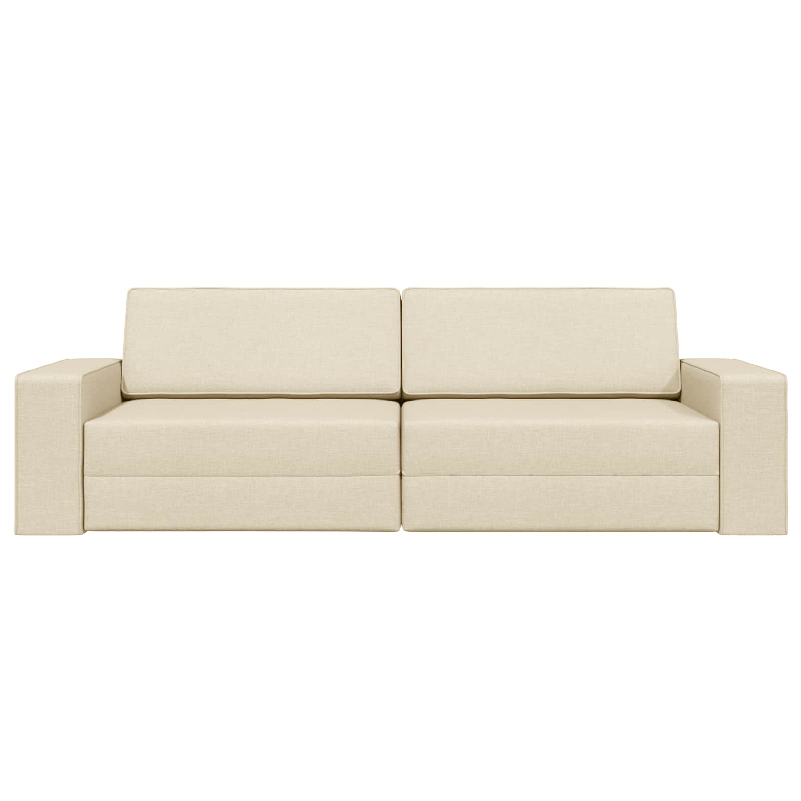 Schlafsofa Creme 245 x 78 x 77 cm Stoff