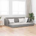 Boden-Sofa-Bett Hellgrau 213 x 70 x 77 cm Samt