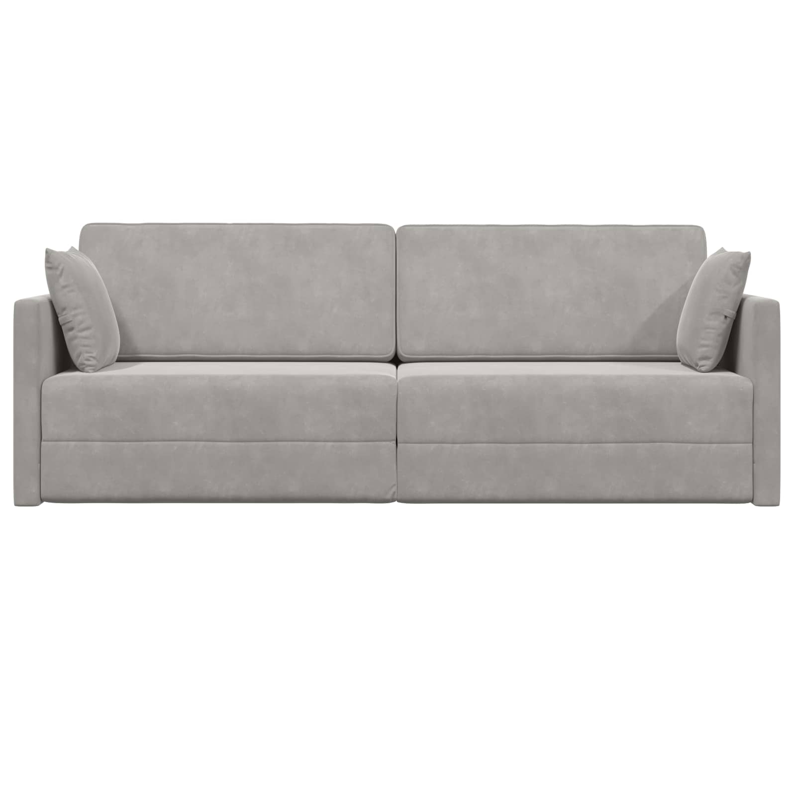 Boden-Sofa-Bett Hellgrau 213 x 70 x 77 cm Samt