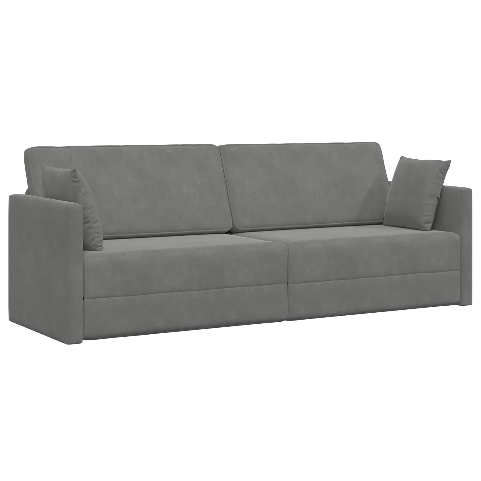 Boden-Sofa-Bett Dunkelgrau 213 x 70 x 77 cm Samt