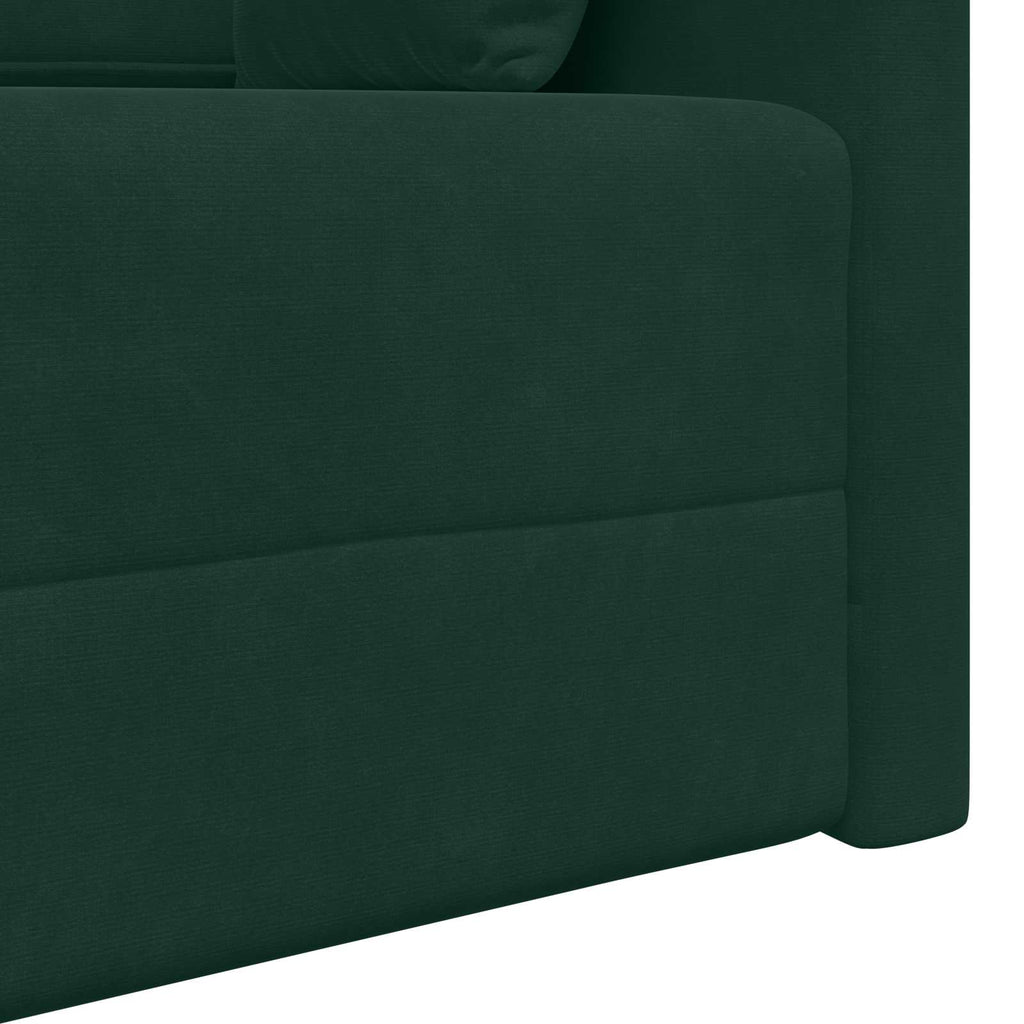Boden-Sofa-Bett Dunkelgrün 213 x 70 x 77 cm Samt