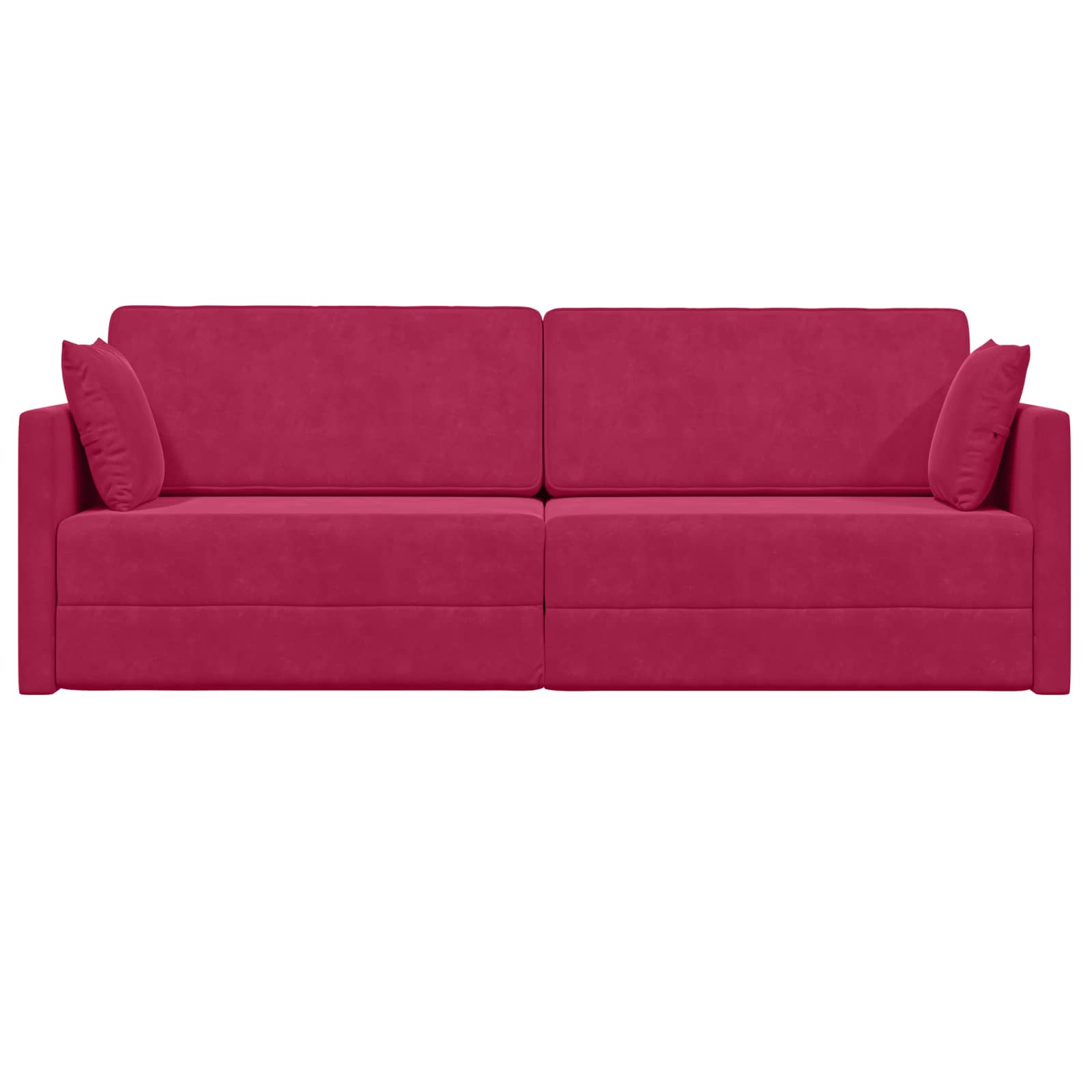 Boden-Sofa-Bett Weinrot 213 x 70 x 77 cm Samt