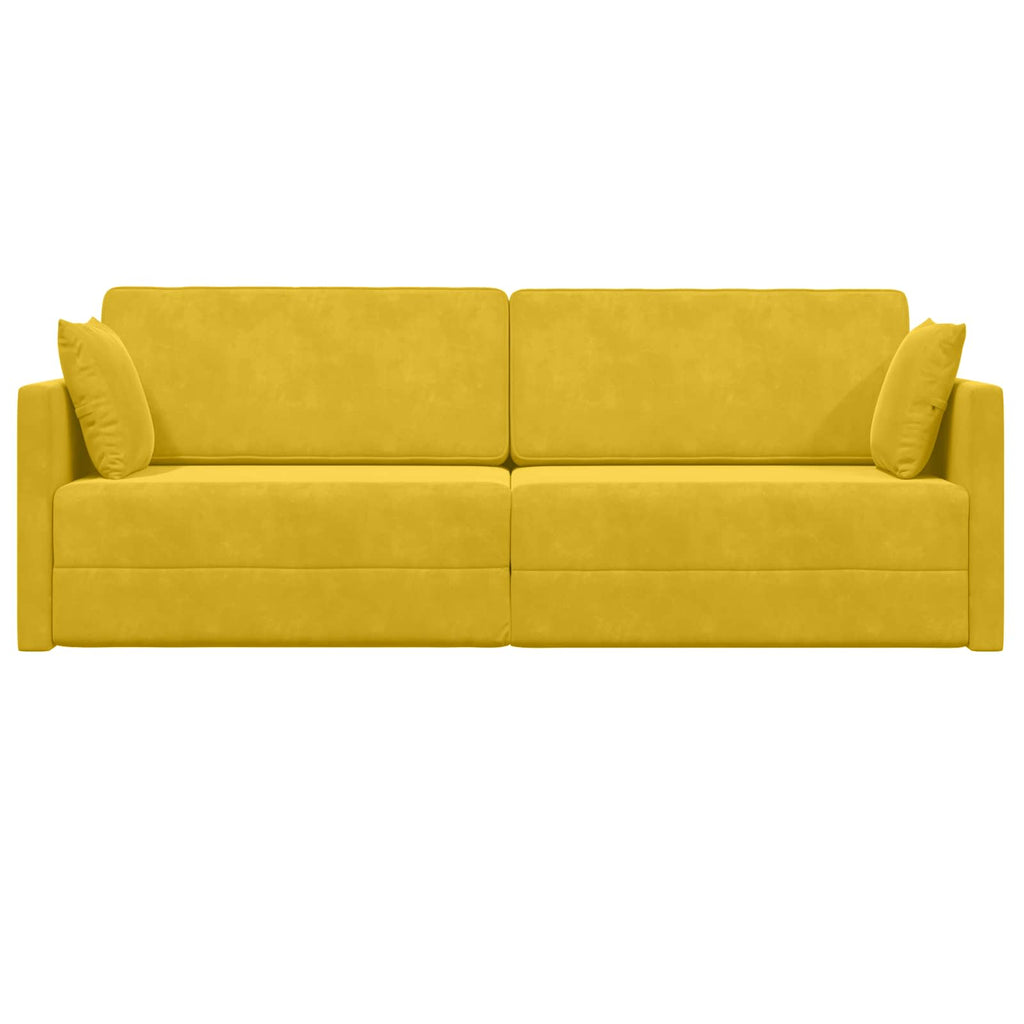 Boden-Sofa-Bett Gelb 213 x 70 x 77 cm Samt