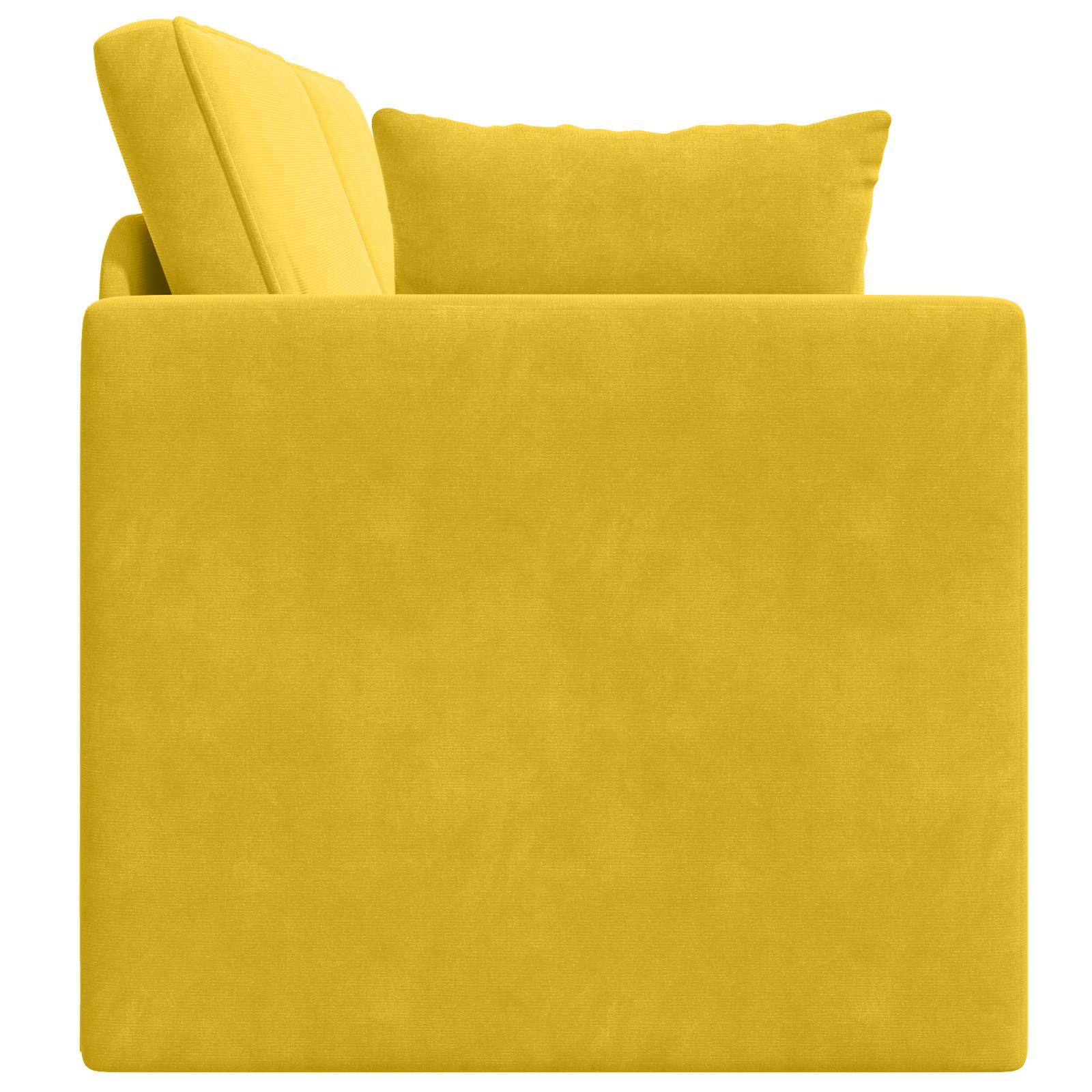 Boden-Sofa-Bett Gelb 213 x 70 x 77 cm Samt