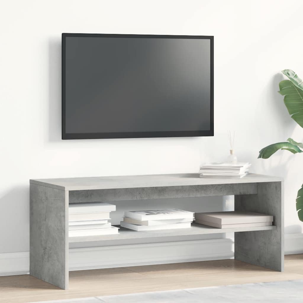TV-Schrank Betongrau 100x40x40 cm Holzwerkstoff