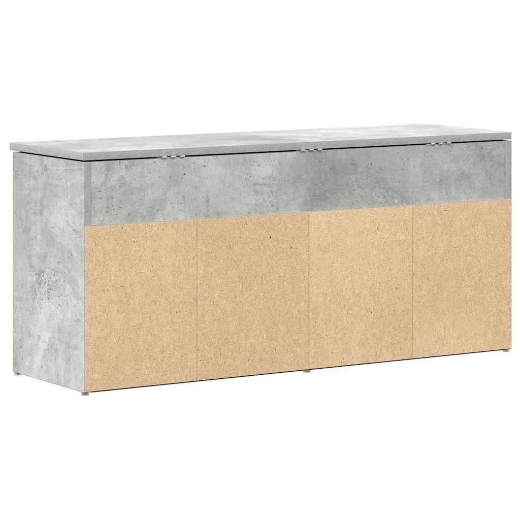 Schuhbank Betongrau 102x30,5x45 cm Holzwerkstoff