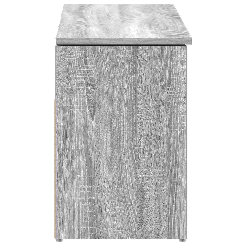 Schuhbank Grau Sonoma 102x30,5x45 cm Holzwerkstoff