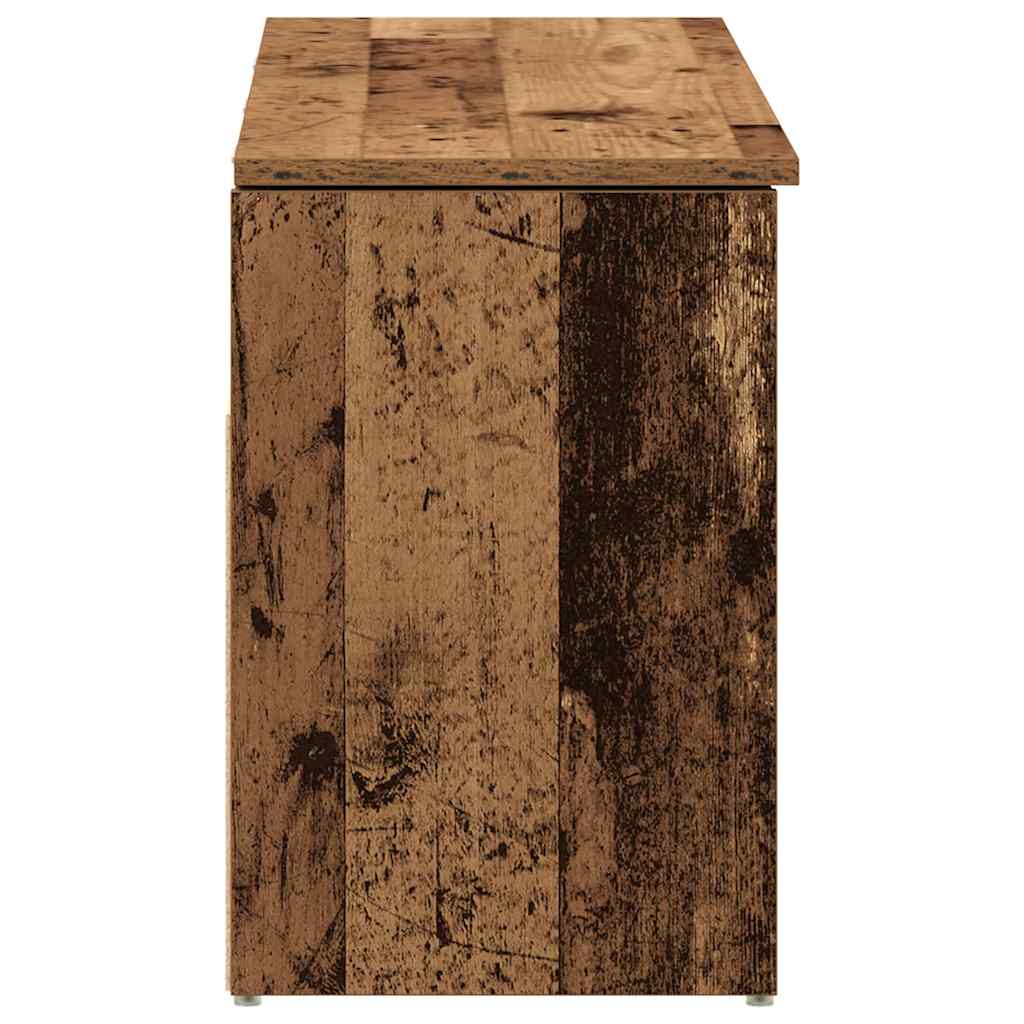Schuhbank Altholz-Optik 102x30,5x45 cm Holzwerkstoff