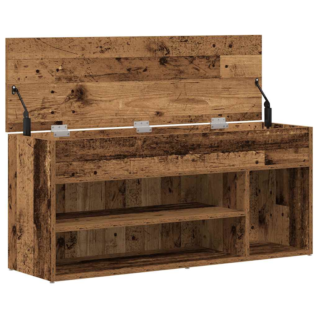 Schuhbank Altholz-Optik 102x30,5x45 cm Holzwerkstoff