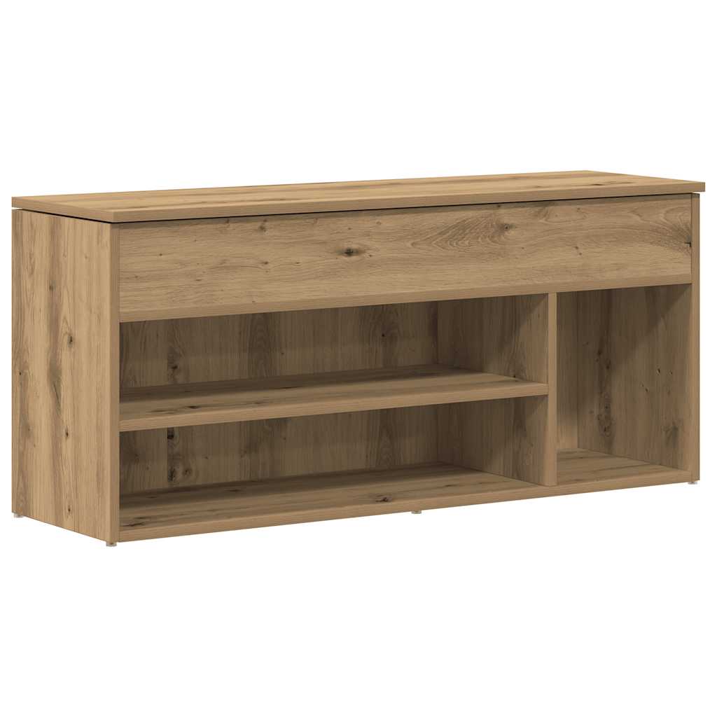 Schuhbank Artisan-Eiche 102x30,5x45 cm Holzwerkstoff