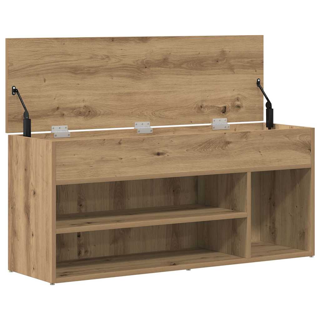 Schuhbank Artisan-Eiche 102x30,5x45 cm Holzwerkstoff