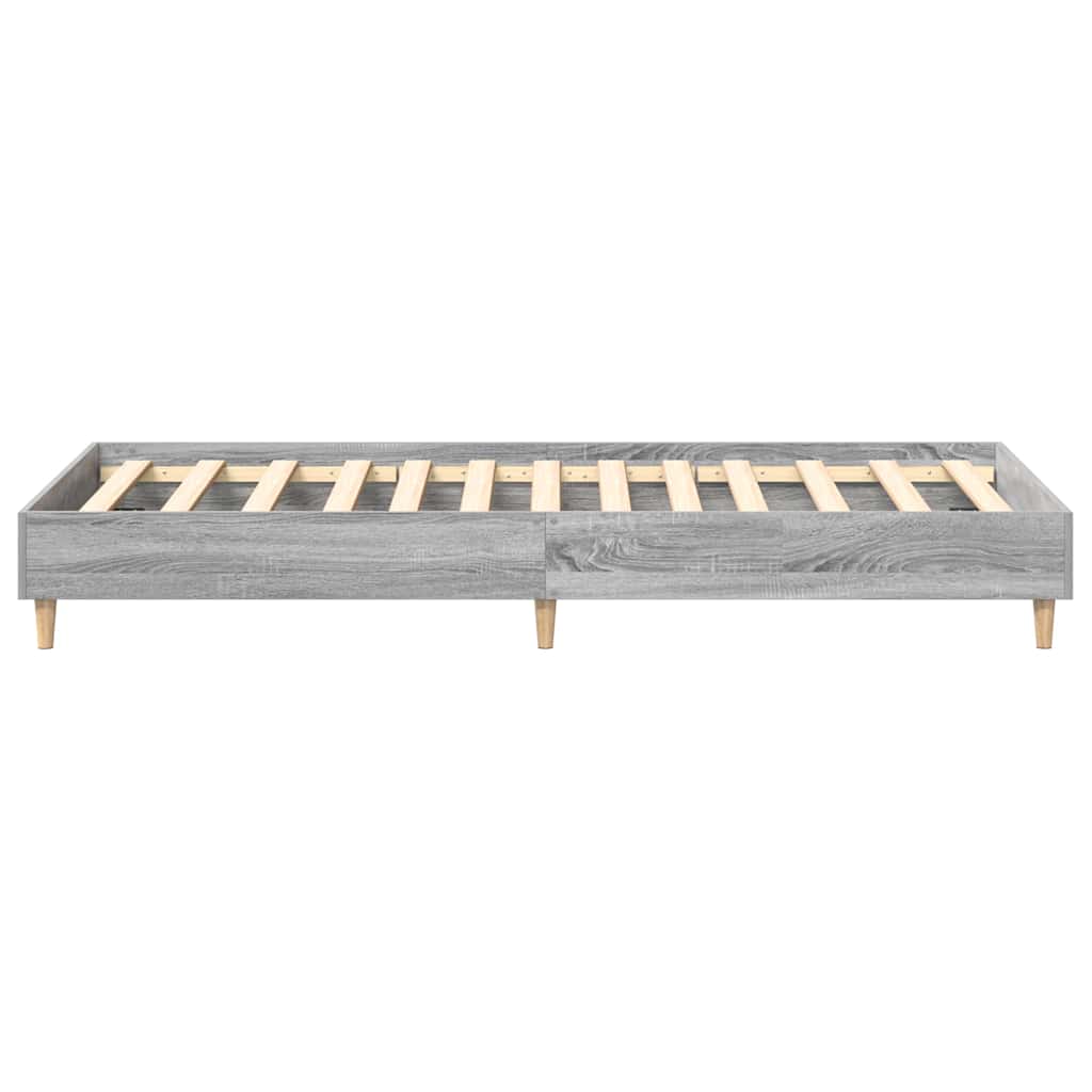 Bettgestell ohne Matratze Grau Sonoma 100x200 cm Holzwerkstoff