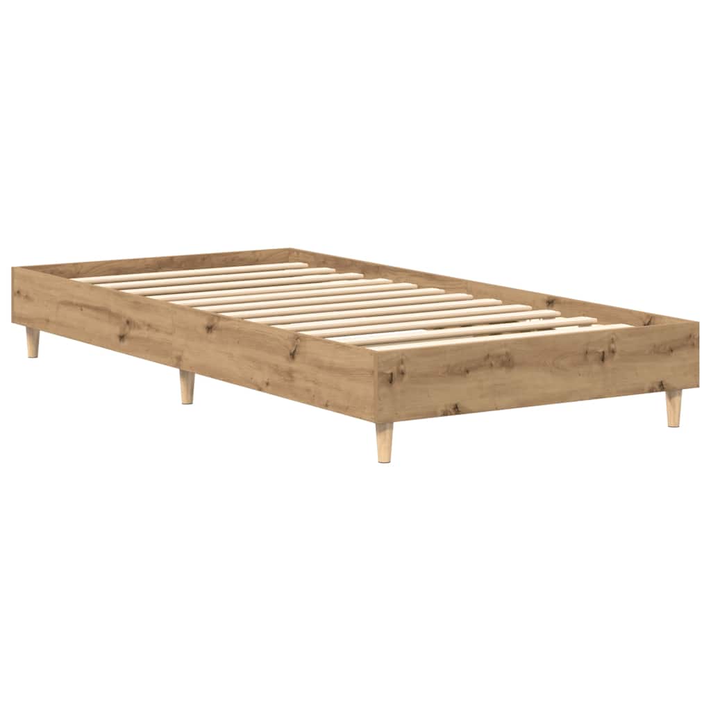 Bettgestell ohne Matratze Artisan-Eiche 100x200cm Holzwerkstoff