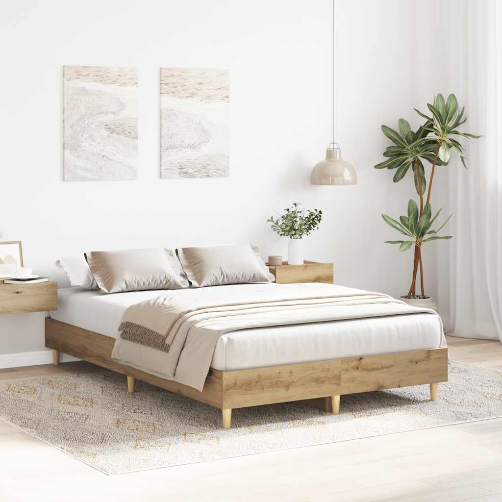 Bettgestell ohne Matratze Artisan-Eiche 120x190cm Holzwerkstoff