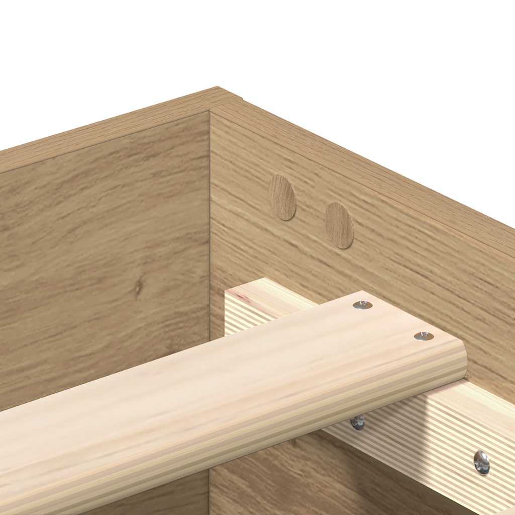 Bettgestell ohne Matratze Artisan-Eiche 120x190cm Holzwerkstoff