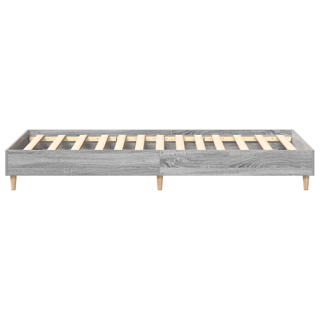 Bettgestell ohne Matratze Grau Sonoma 90x190 cm Holzwerkstoff
