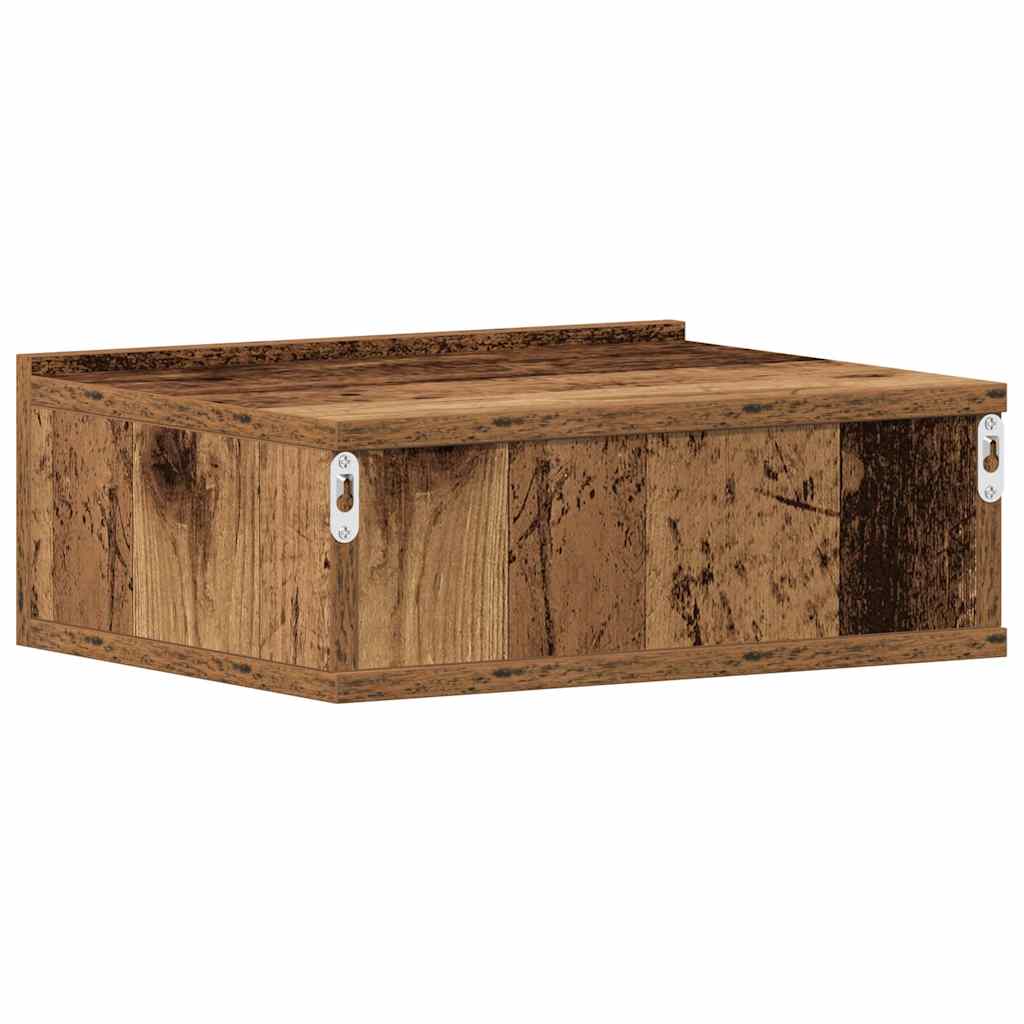 Hängende Nachttische 2 Stk. Altholz-Optik 40x32x15 cm