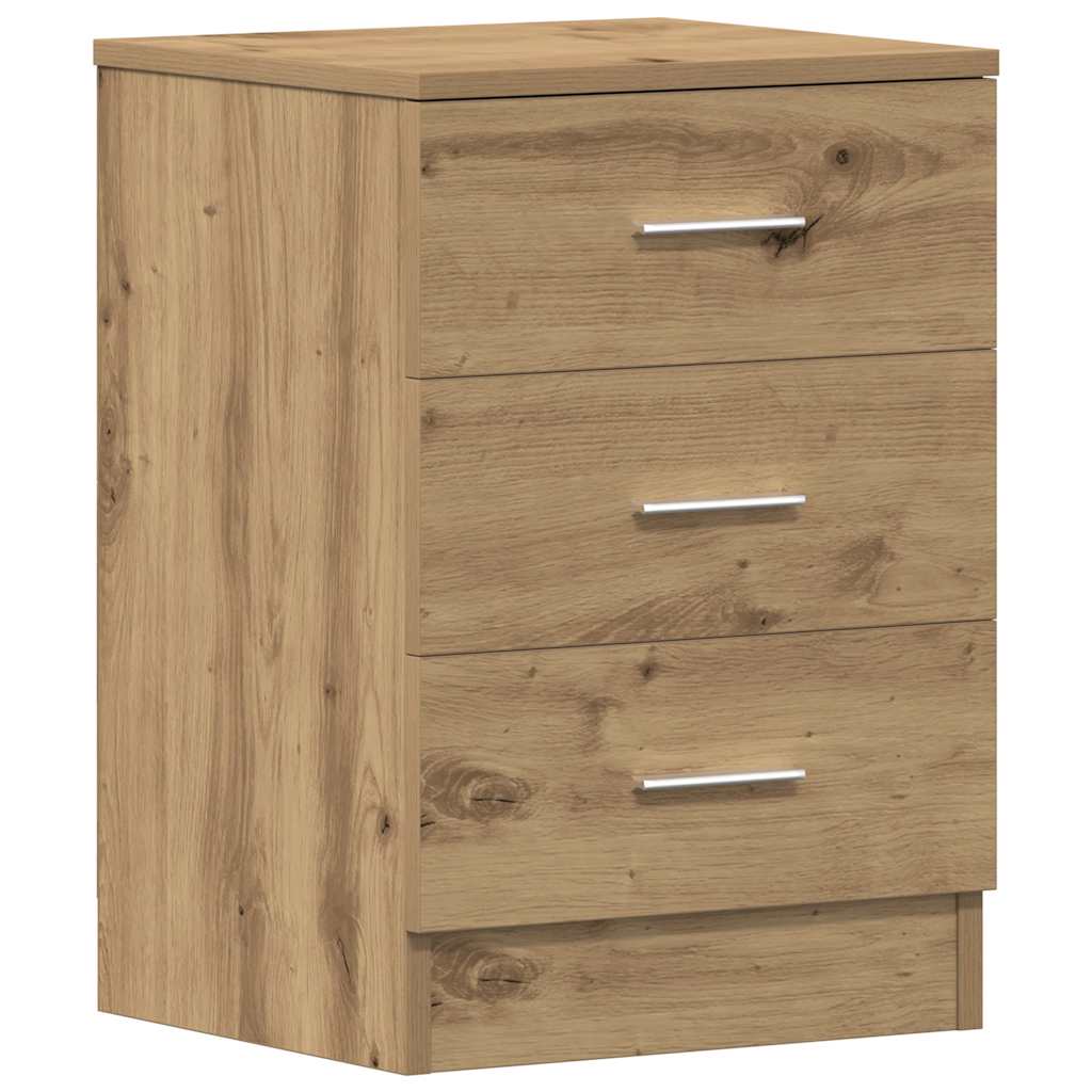 Nachttische 2 Stk. Artisan-Eiche 38x35x55 cm Holzwerkstoff