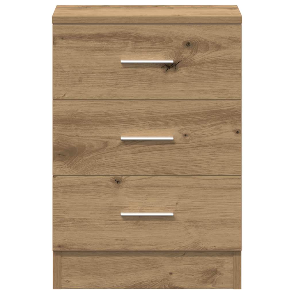Nachttische 2 Stk. Artisan-Eiche 38x35x55 cm Holzwerkstoff
