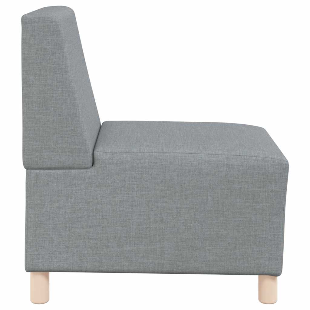 Modulares Sofa ohne Armlehnen Hellgrau 55 cm Stoff