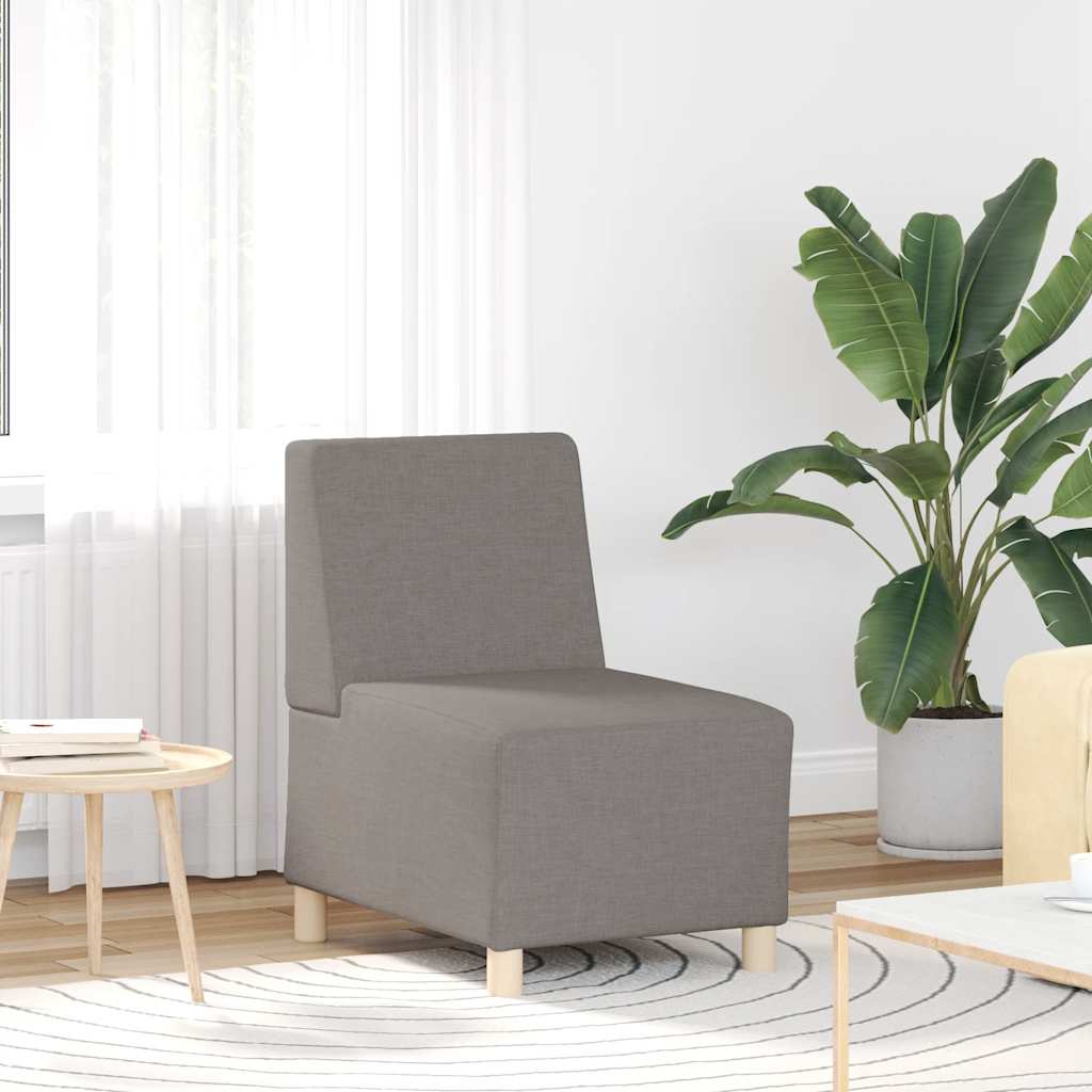 Modulares Sofa ohne Armlehnen Beige 55 cm Stoff