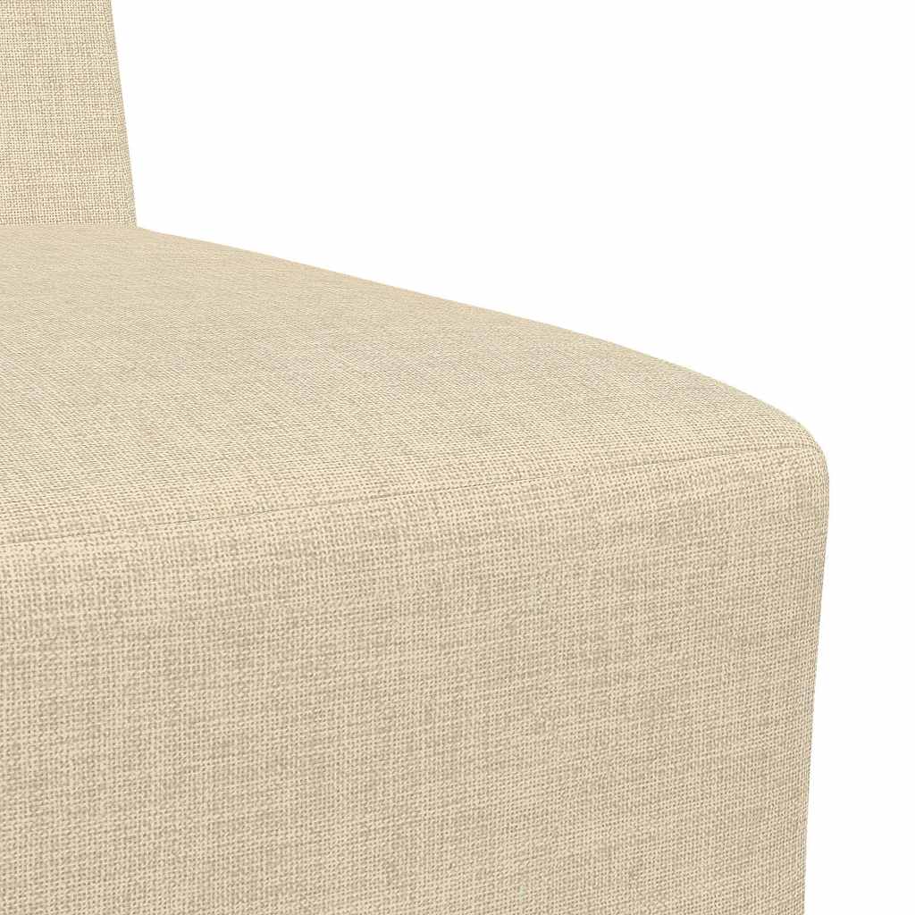 Modulares Sofa ohne Armlehnen Creme 55 cm Stoff