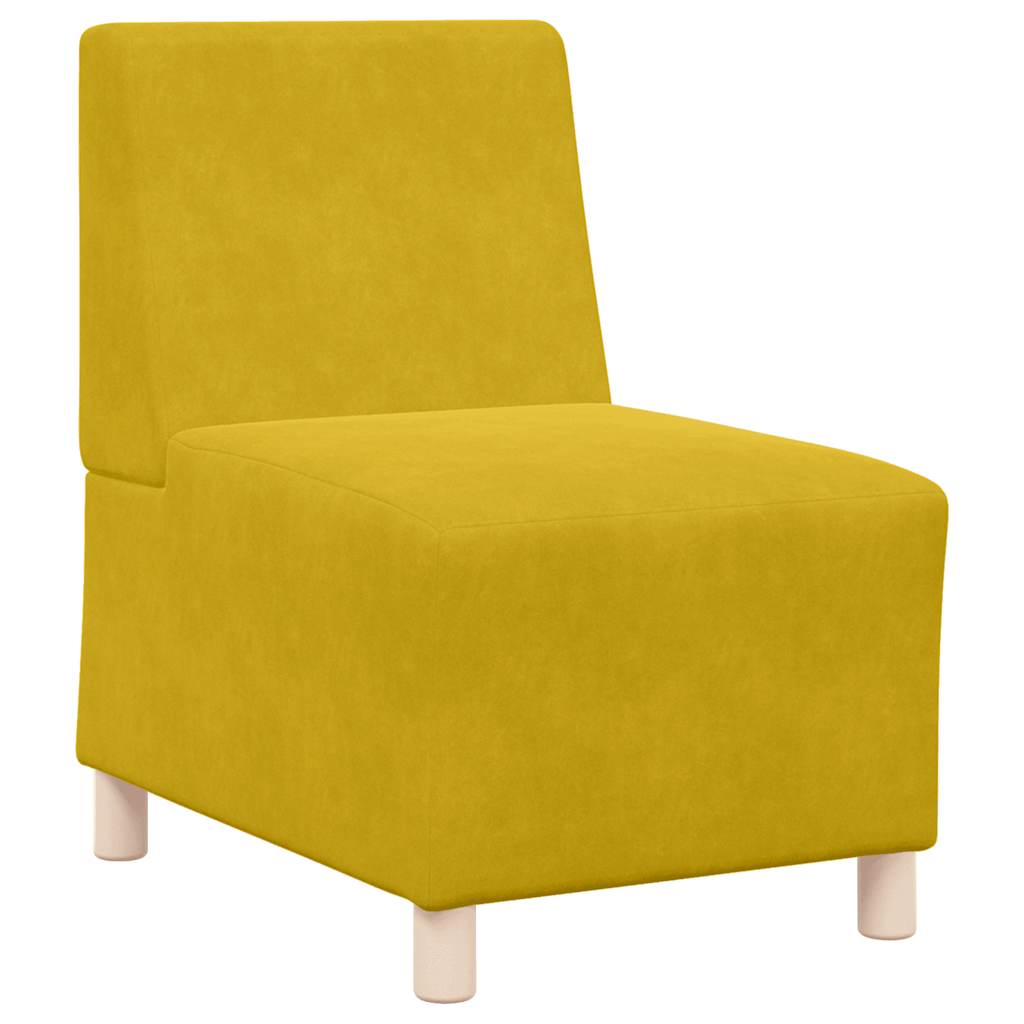 Modulares Sofa ohne Armlehnen Gelb 55 cm Samt