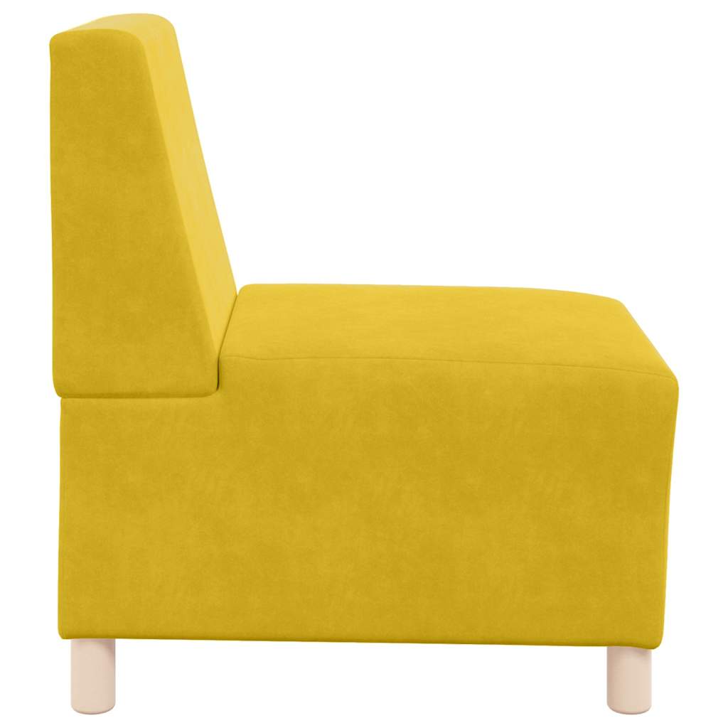 Modulares Sofa ohne Armlehnen Gelb 55 cm Samt