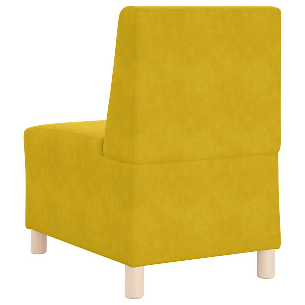 Modulares Sofa ohne Armlehnen Gelb 55 cm Samt