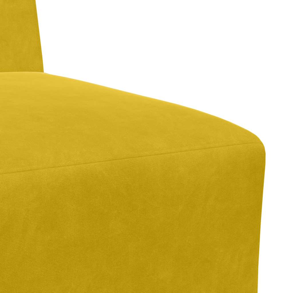 Modulares Sofa ohne Armlehnen Gelb 55 cm Samt
